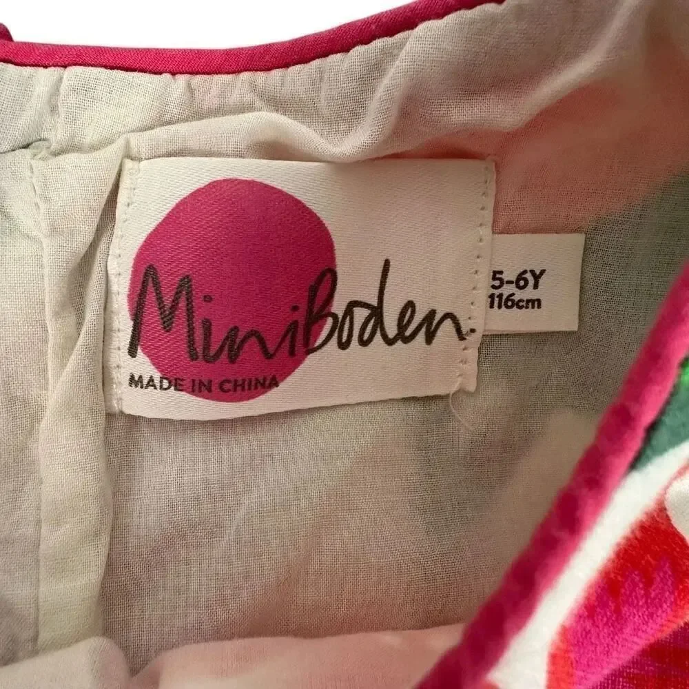 Mini Boden Jungle Shift Dress size 5-6 Pockets